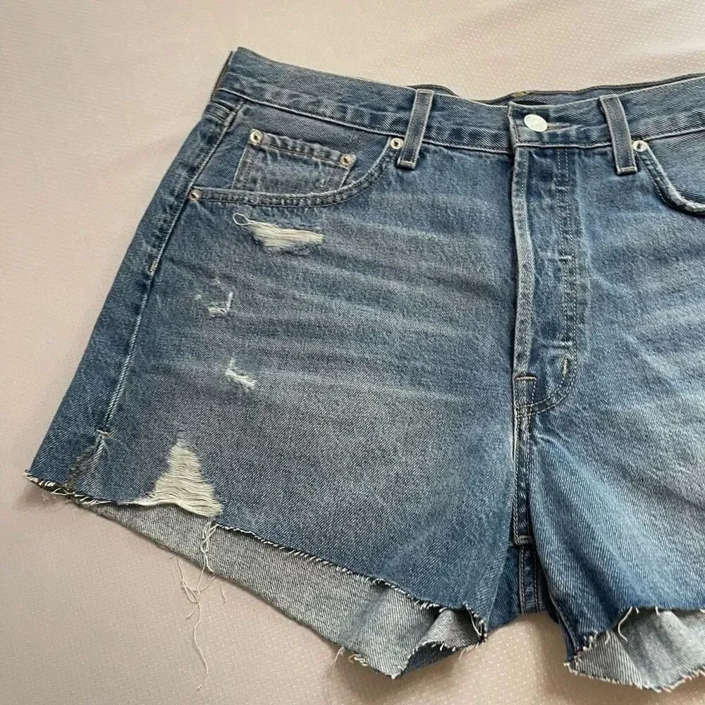 NWT Edwin Cai Short Remix Cut Off Denim Shorts Size 33 New